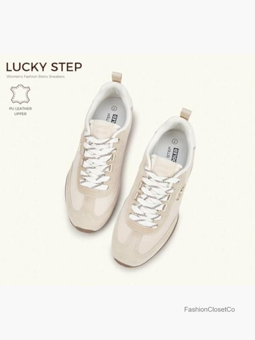 Retro Fashion Sneakers - Lightweight Non Slip Walking Shoes - Lace Up Skate - Picture 3 of 7